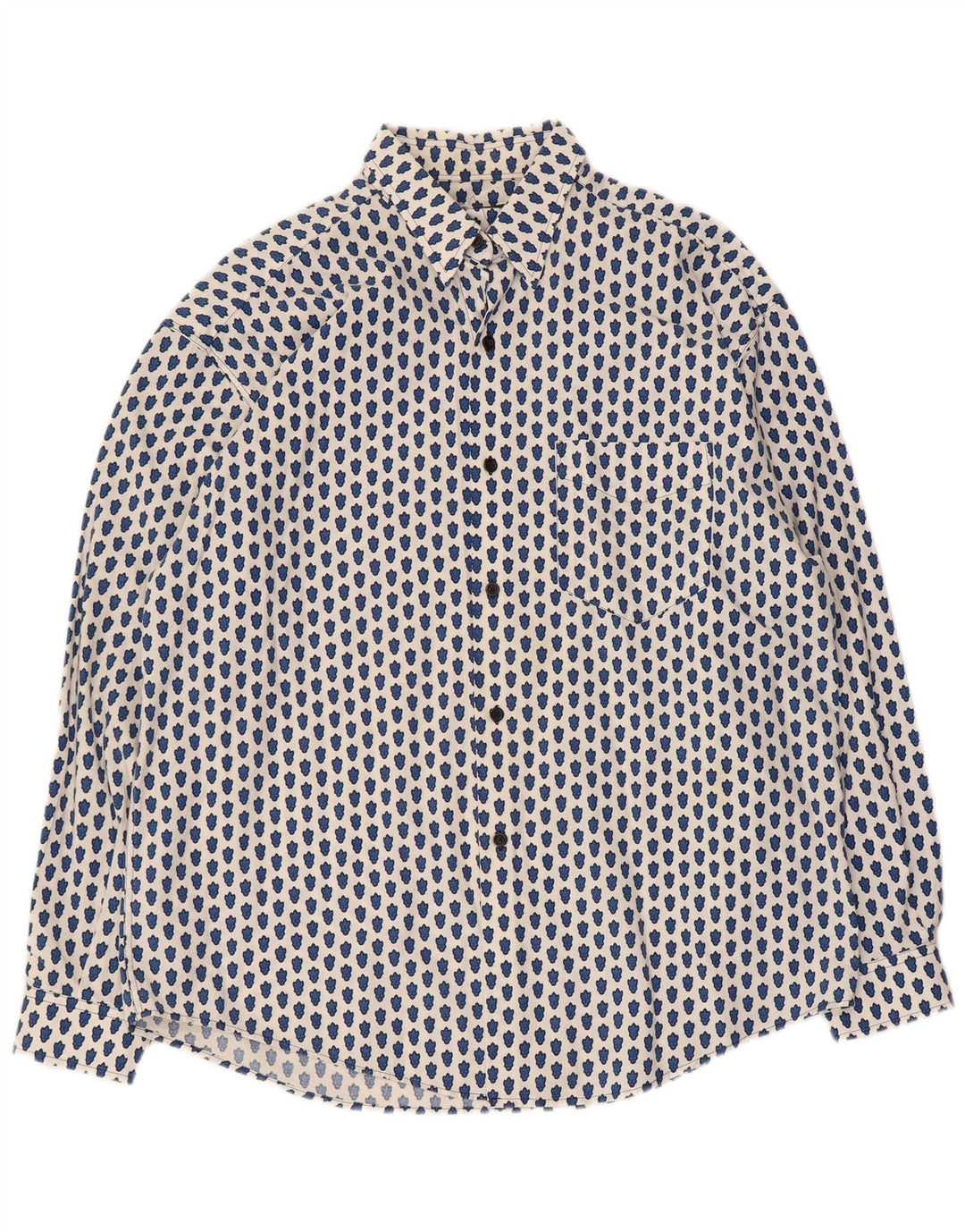 Женская рубашка большого размера Souleiado с абстрактным узором, США 4, маленькая белая