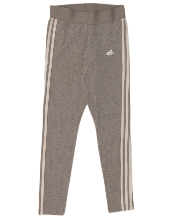 Женские леггинсы Adidas UK 8, маленькие серые, хлопковые