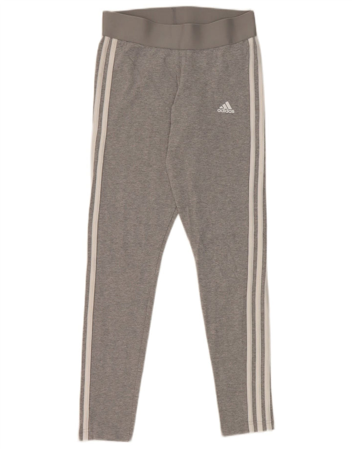 Женские леггинсы Adidas UK 8, маленькие серые, хлопковые