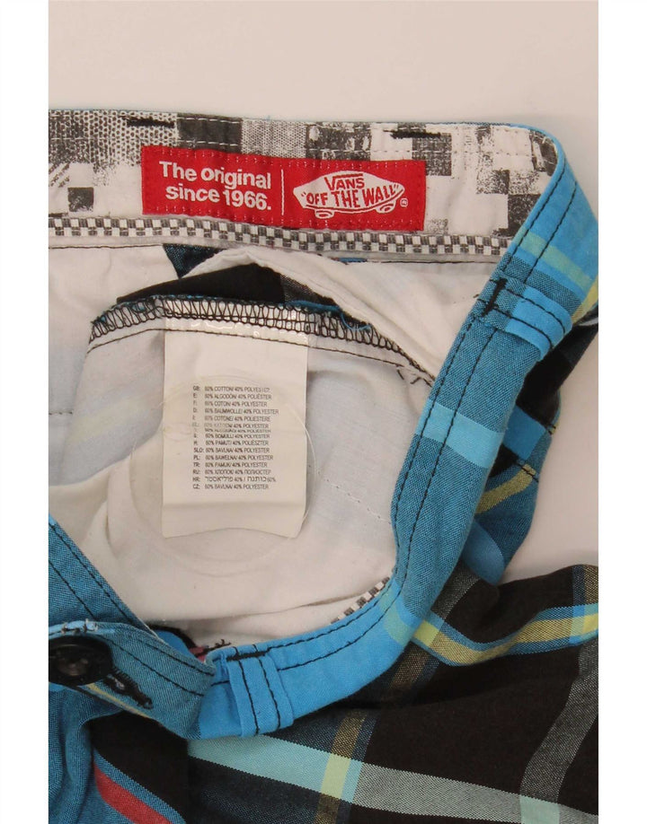 Мужские шорты карго Vans, маленькие W28, синие в клетку, хлопок