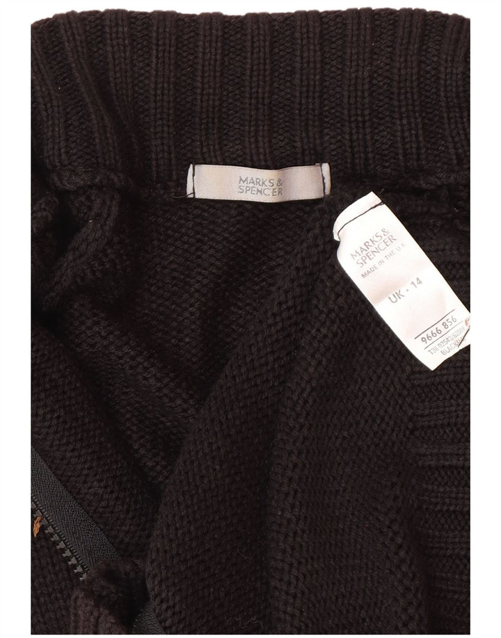 Женский кардиган Marks & Spencer UK 14, средний черный акрил