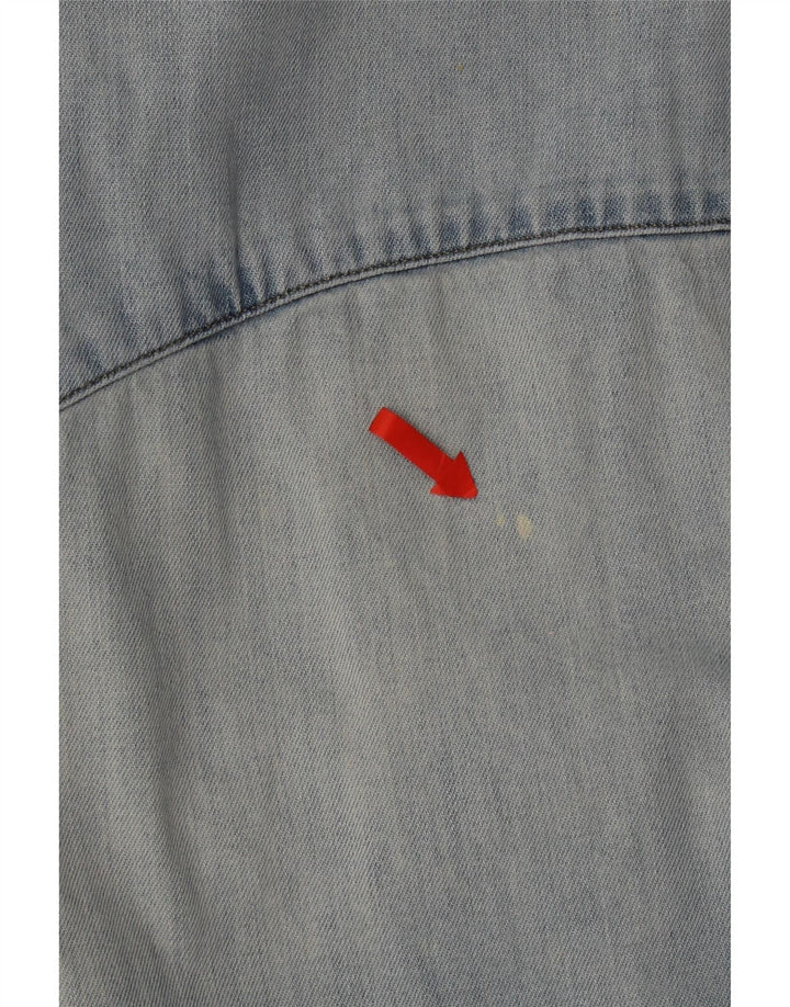 Мужская джинсовая рубашка Levi's из хлопка среднего синего цвета