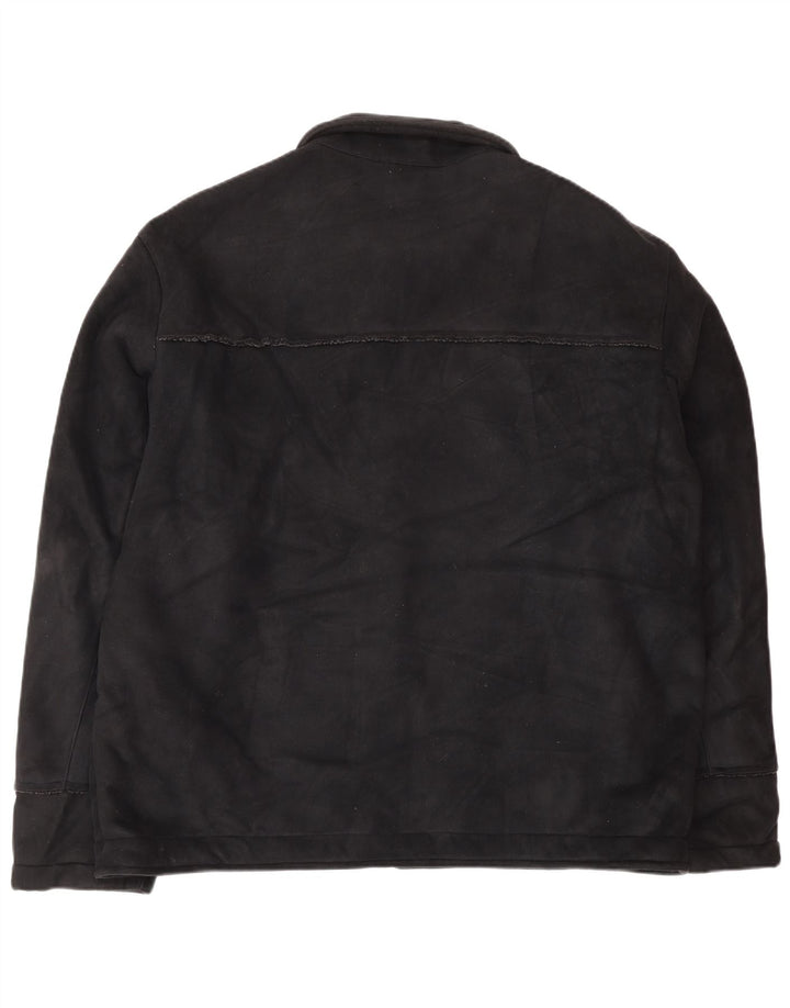 Мужская куртка из шерпы Marks & Spencer UK 42 XL, черная