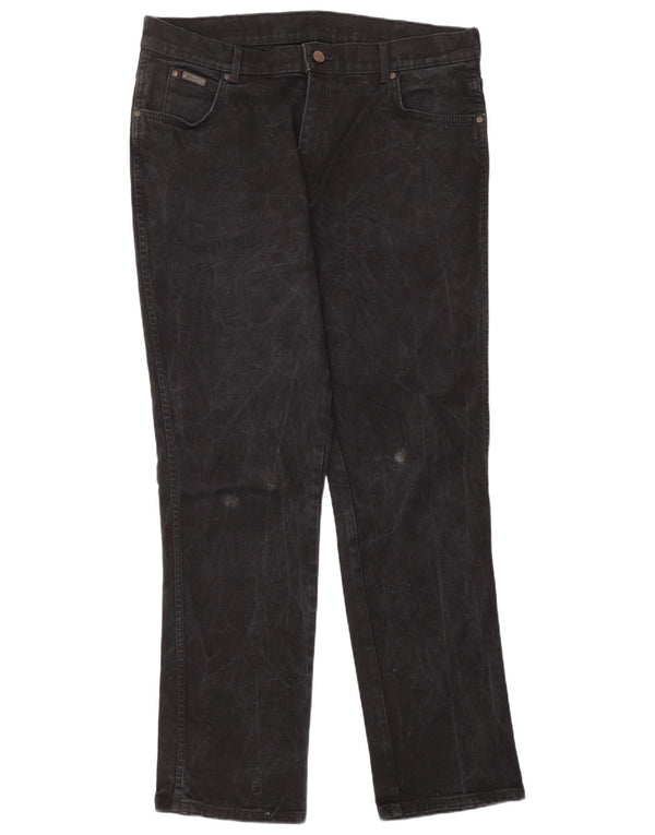 Мужские прямые джинсы WRANGLER Texas Stretch W38 L34, черный хлопок