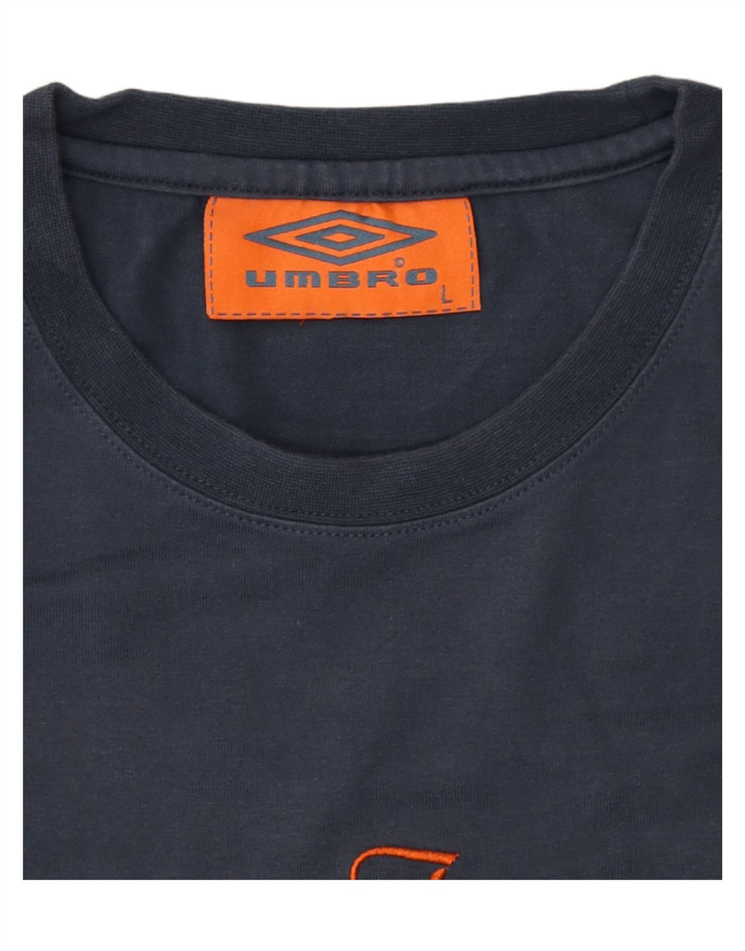 UMBRO Mens Graphic T-Shirt Top Large Navy Blue Cotton Vintage Umbro and Second-Hand Umbro from Messina Hembry 