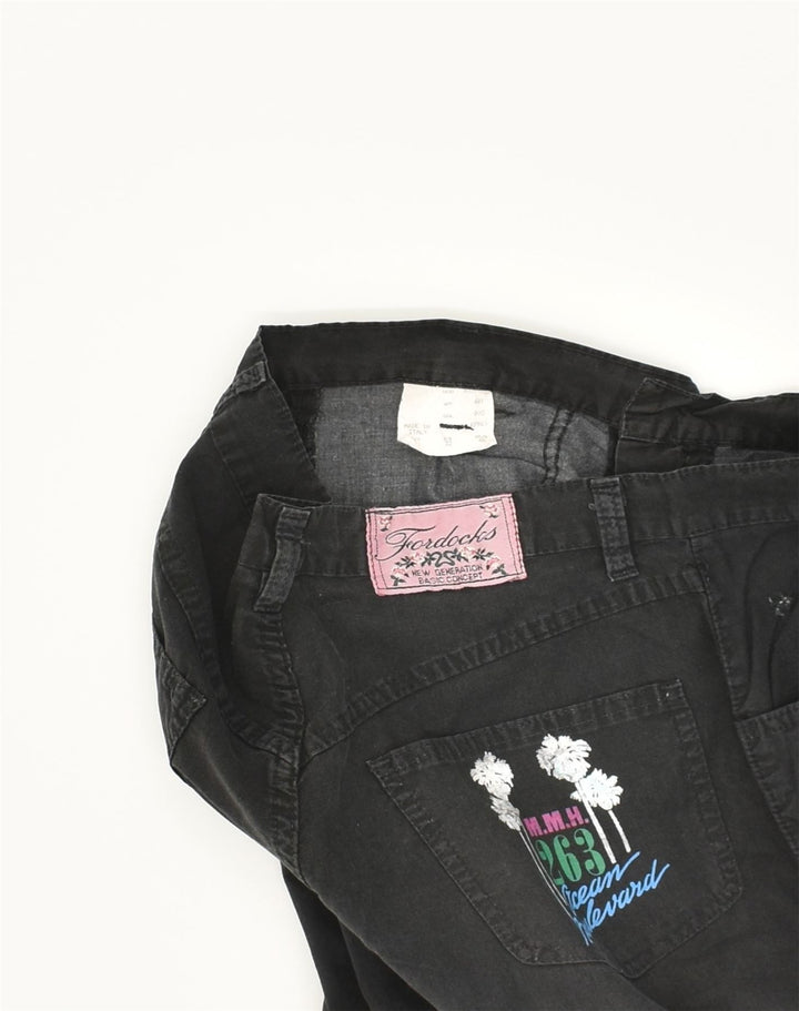 VINTAGE Womens Tapered Jeans W28 L26 Black Cotton | Vintage Vintage | Thrift | Second-Hand Vintage | Used Clothing | Messina Hembry 
