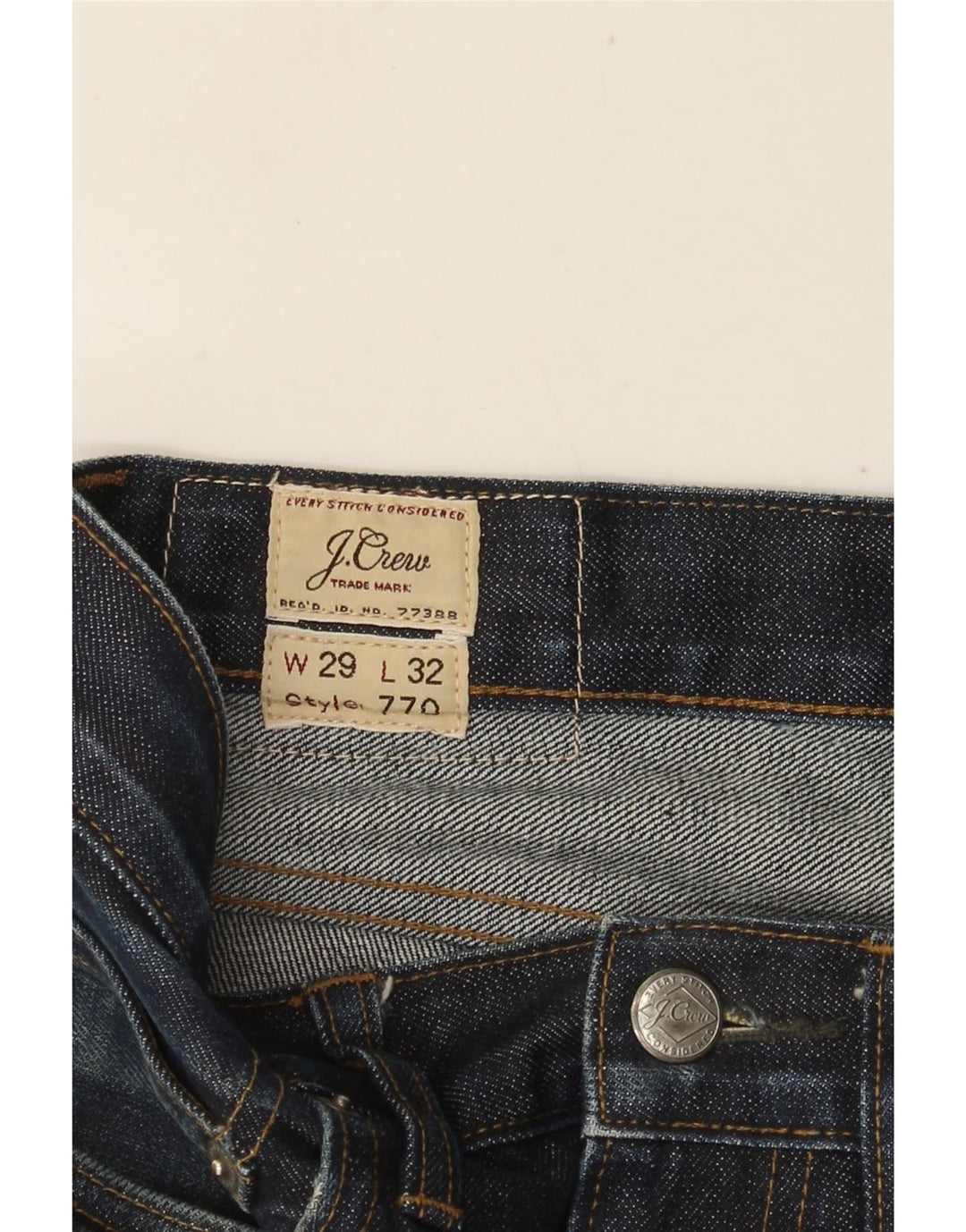 Мужские прямые джинсы J. CREW 770 W29 L32 темно-синие