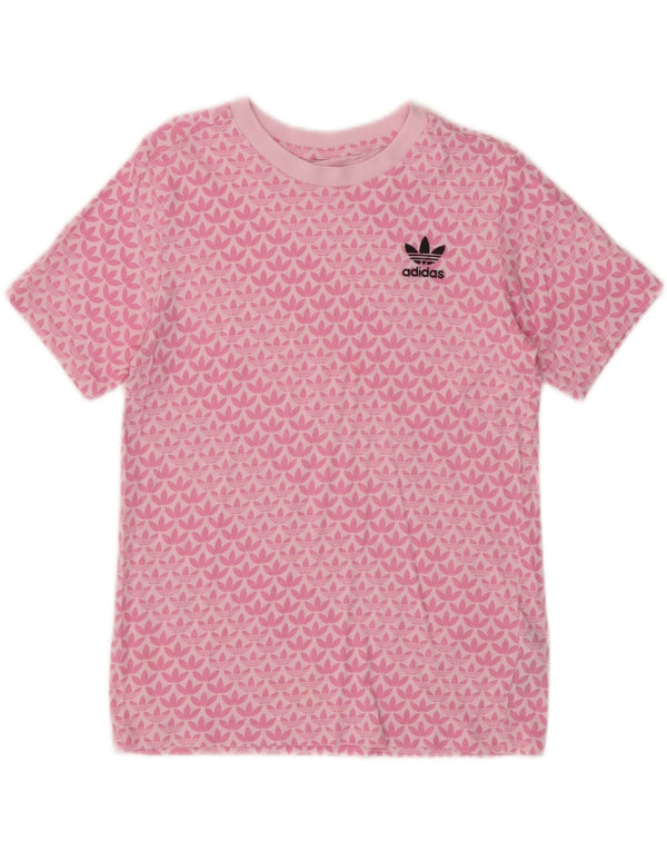 Женская футболка с рисунком Adidas Top UK 10, маленькая розовая, хлопок