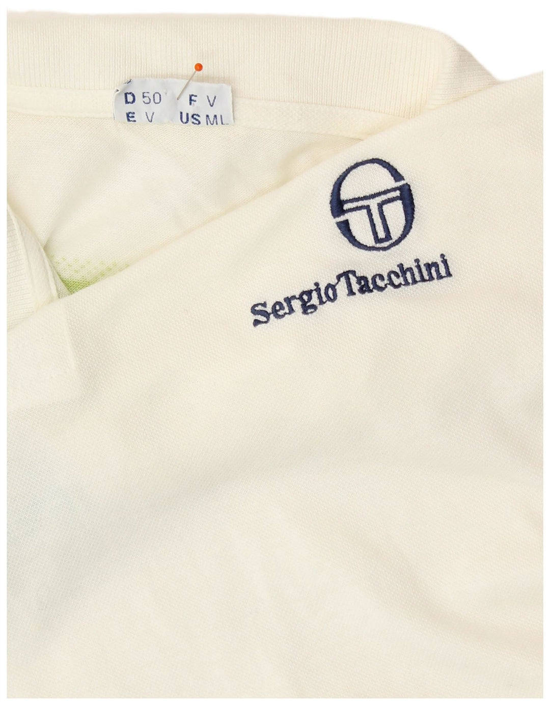 Мужская рубашка-поло SERGIO TACCHINI IT 50, средний хлопок в белую полоску