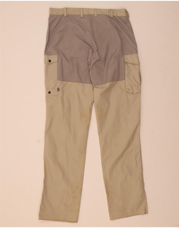 Мужские прямые брюки карго Fjall Raven EU 52 XL W36 L37 бежевые с цветными блоками