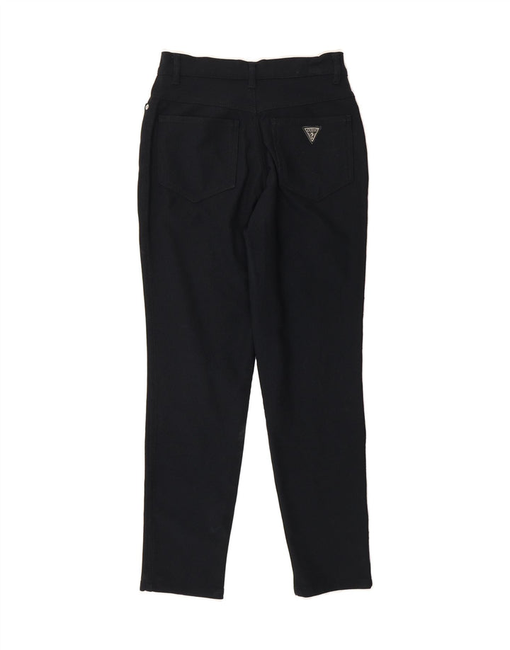 GUESS Womens Slim Corduroy Trousers W30 L27 Black Polyester Vintage Guess and Second-Hand Guess from Messina Hembry 