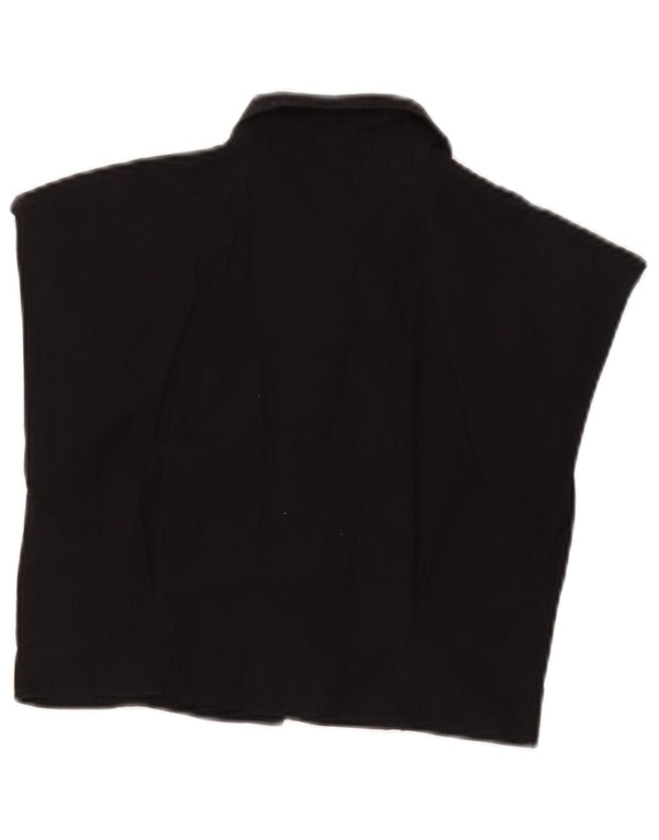 Zara Womens Sleeveless Shirt Blouse UK 8 Small Black
