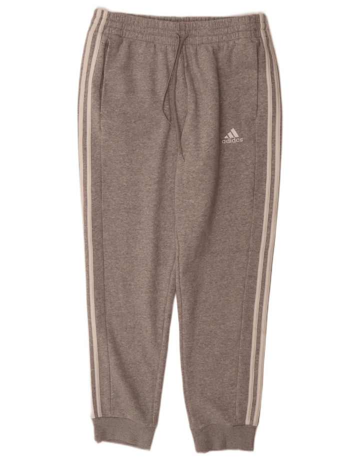 Мужские спортивные брюки Adidas для бега, большие серые хлопковые брюки