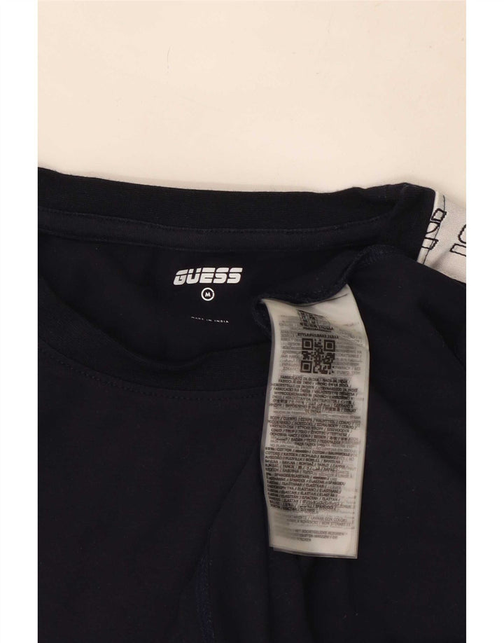 Мужская футболка Guess с графическим рисунком, средний темно-синий, хлопок с цветными блоками