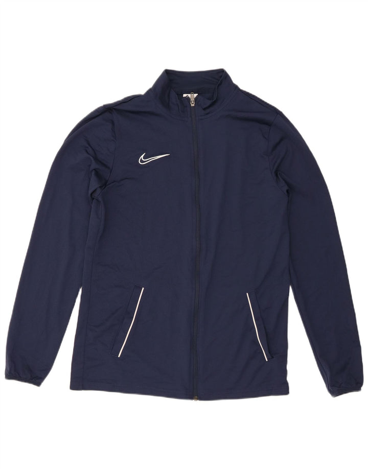 Мужская спортивная куртка Nike Dri Fit, большая темно-синяя полиэстеровая куртка