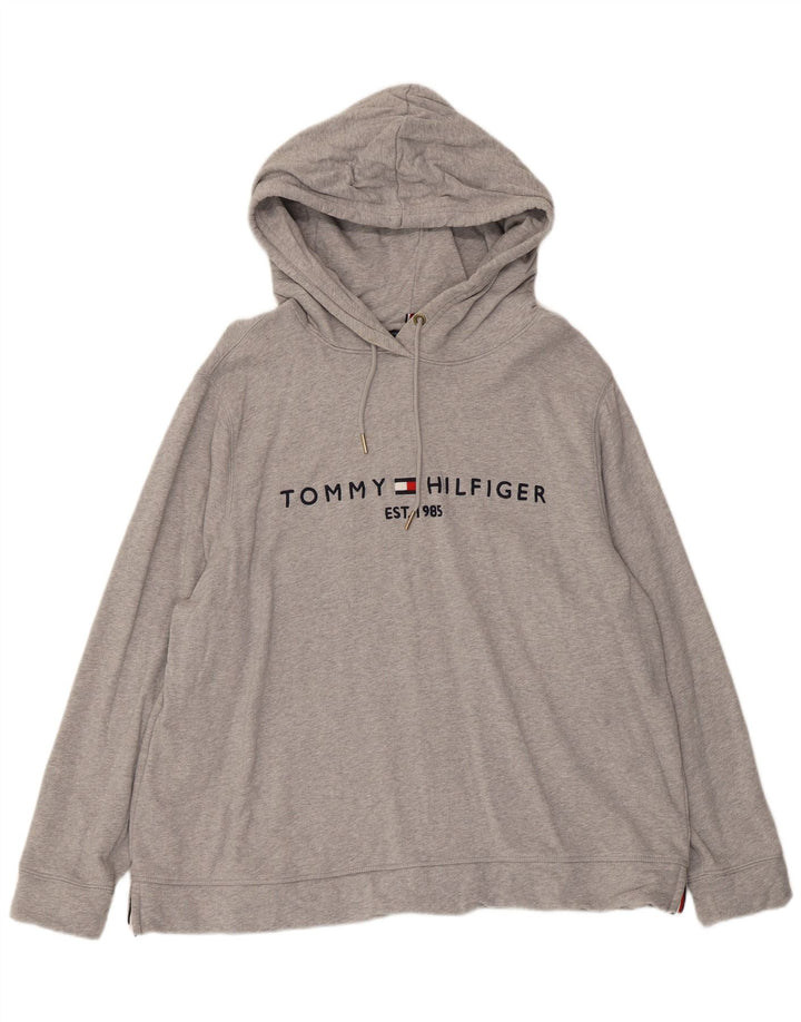 Мужской джемпер с капюшоном Tommy Hilfiger 2XL, серый хлопок