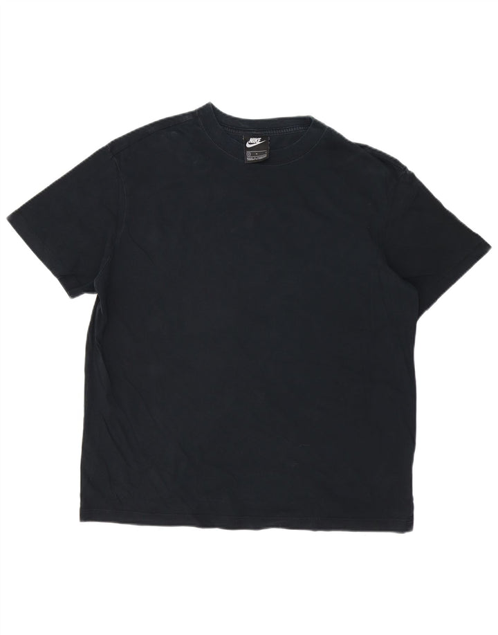 NIKE Mens Graphic T-Shirt Top Medium Navy Blue Cotton Vintage Nike and Second-Hand Nike from Messina Hembry 