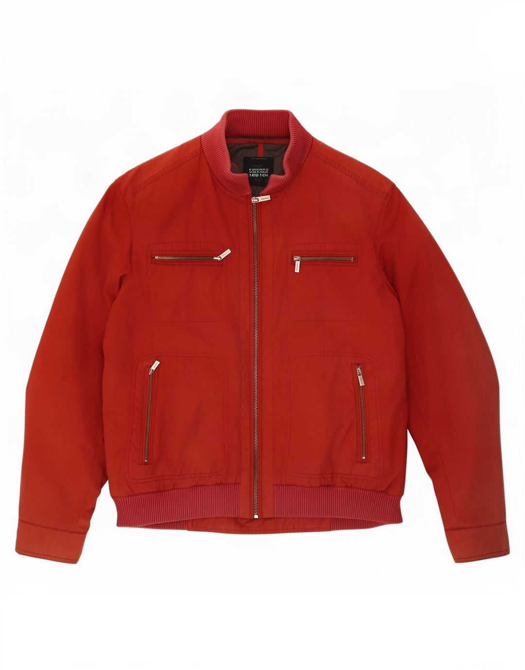 Мужской бомбер Massimo Dutti UK 40, большой красный нейлон