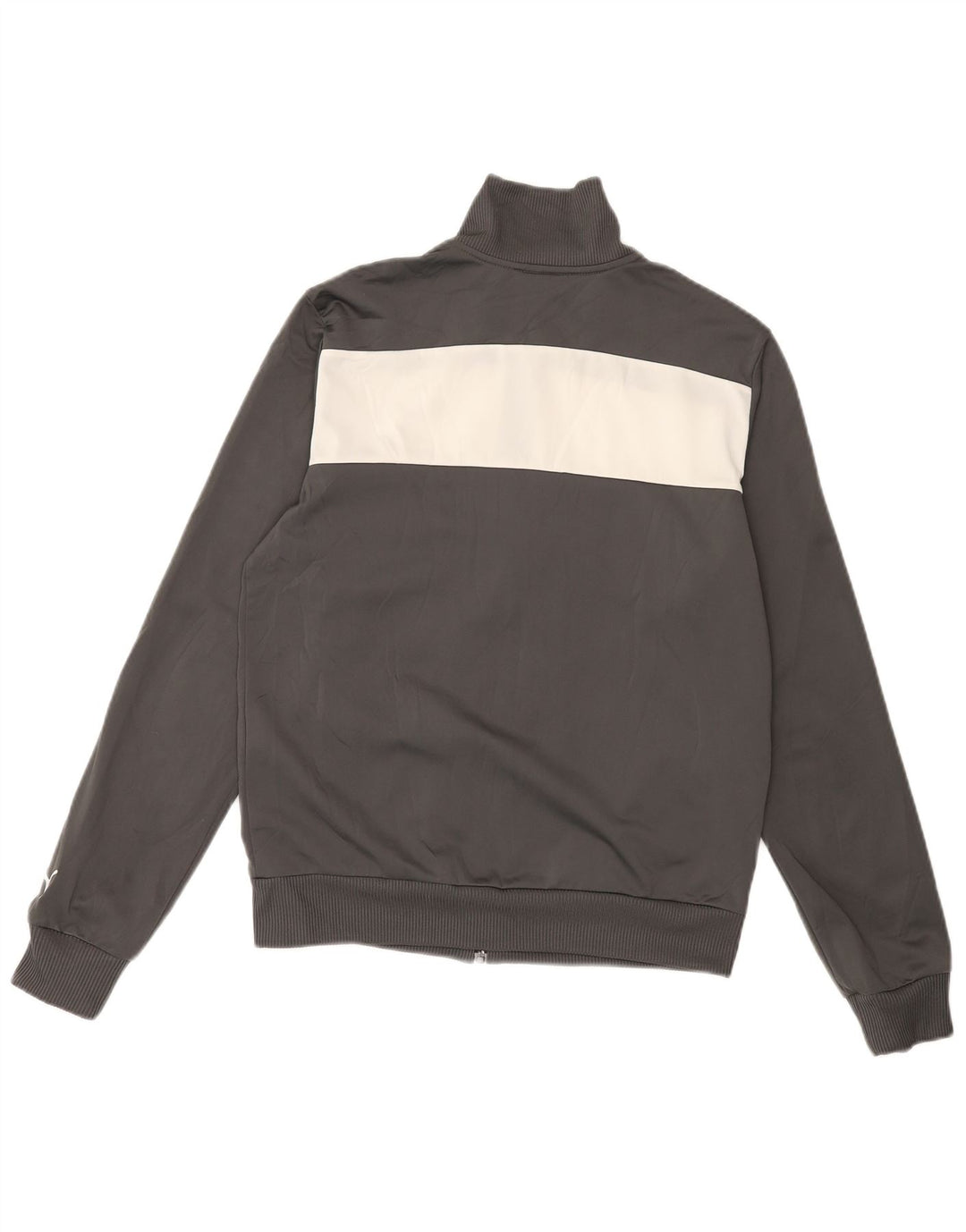PUMA Mens Tracksuit Top Jacket Medium Grey Colourblock Polyester