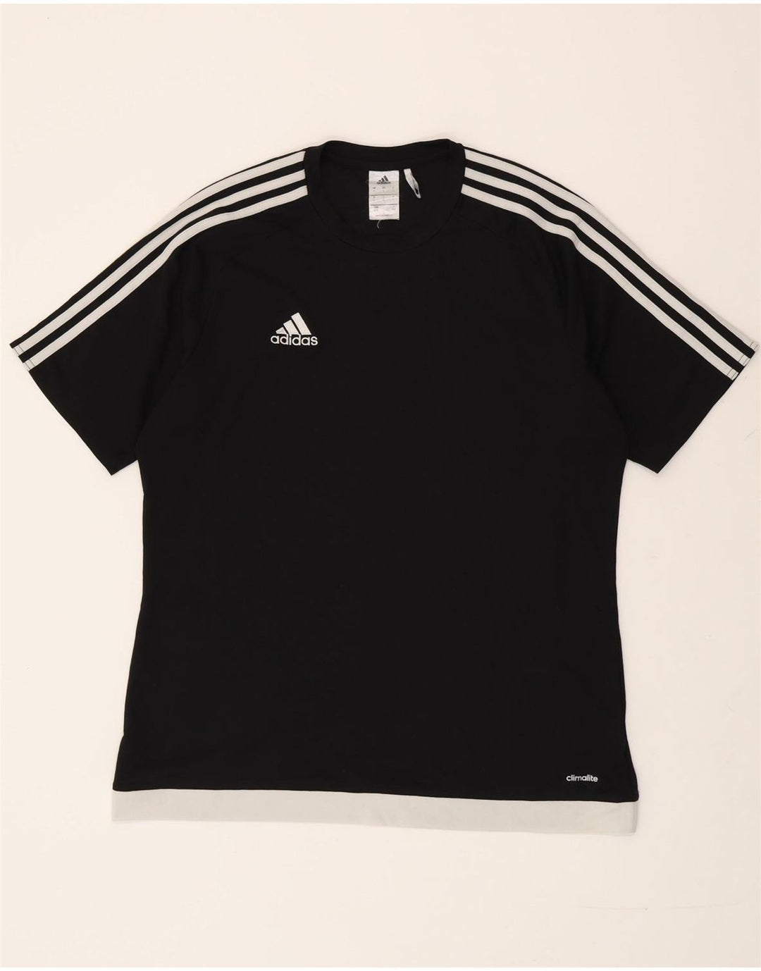 Мужская футболка ADIDAS Climalite, большой черный полиэстер с цветными блоками