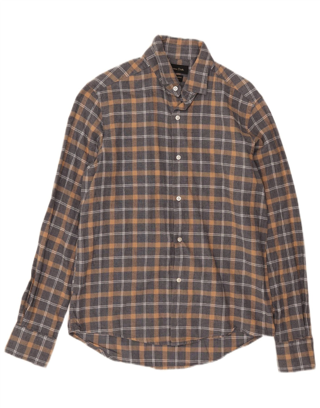 Мужская фланелевая рубашка Massimo Dutti, маленькая серая клетка