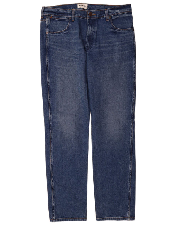 Мужские прямые джинсы Wrangler Greensboro W35 L34 синие, хлопок