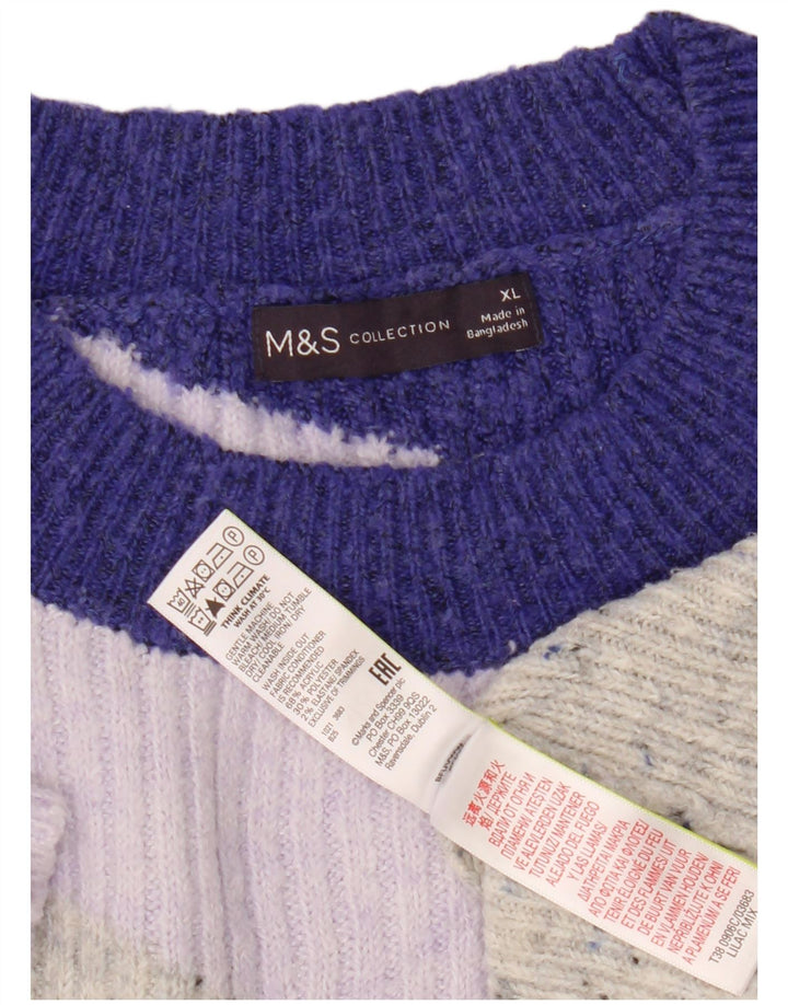 Женский джемпер с круглым вырезом Marks & Spencer UK 18 XL, разноцветный
