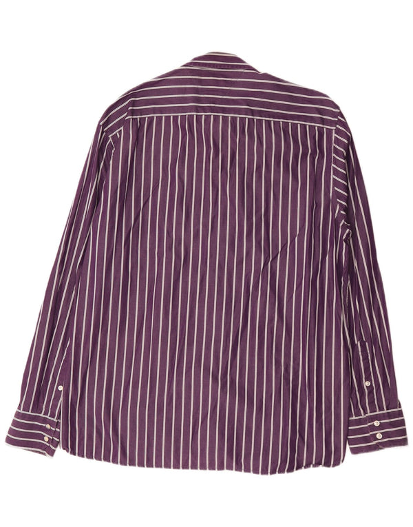 Мужская рубашка Tommy Hilfiger XL из хлопка в фиолетовую полоску