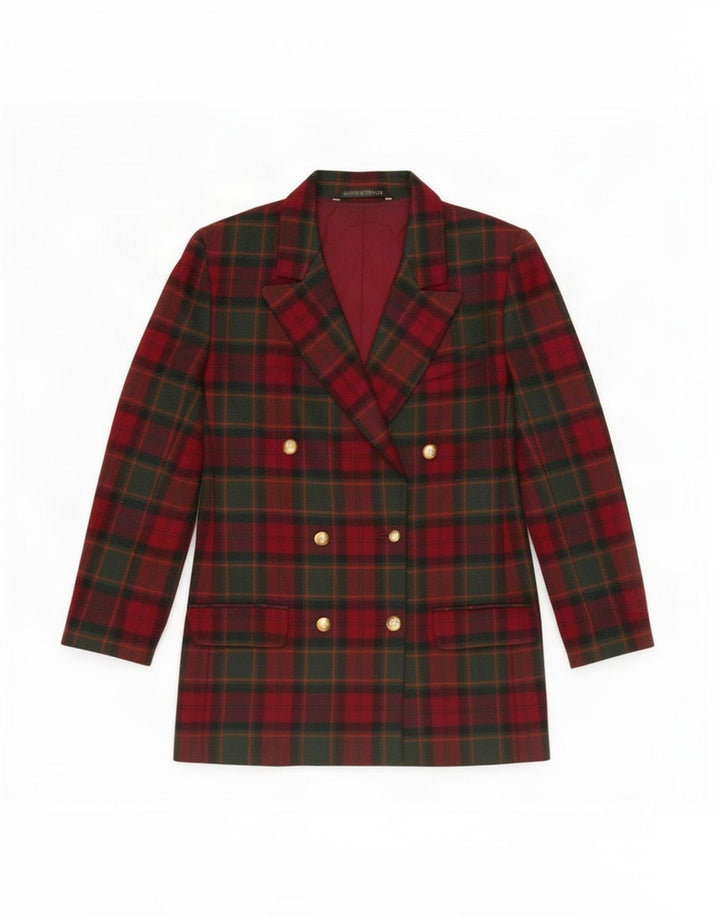 Женский пиджак Marks & Spencer St. Michael UK 12, средний красный в клетку