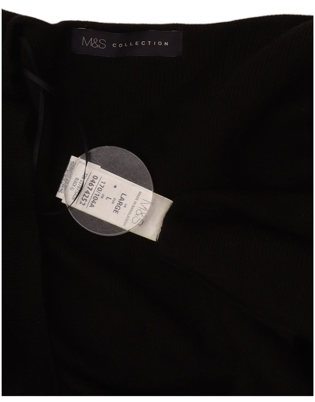 Женский открытый кардиган Marks & Spencer UK 16, большой черный акрил