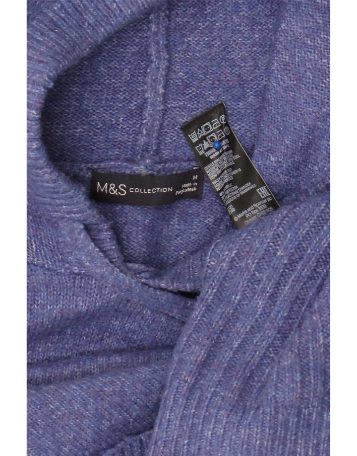 Женский свитер свободного кроя с капюшоном Marks & Spencer UK 14, средний фиолетовый