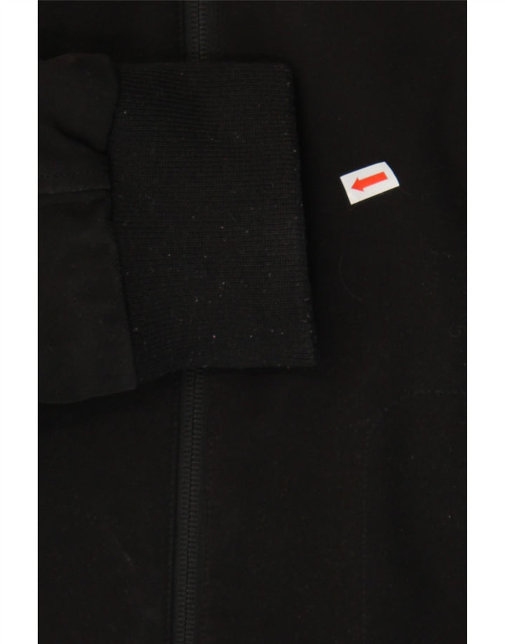 TIMBERLAND Mens Graphic Hooded Tracksuit Top Jacket Medium Black Polyester Vintage Timberland and Second-Hand Timberland from Messina Hembry 