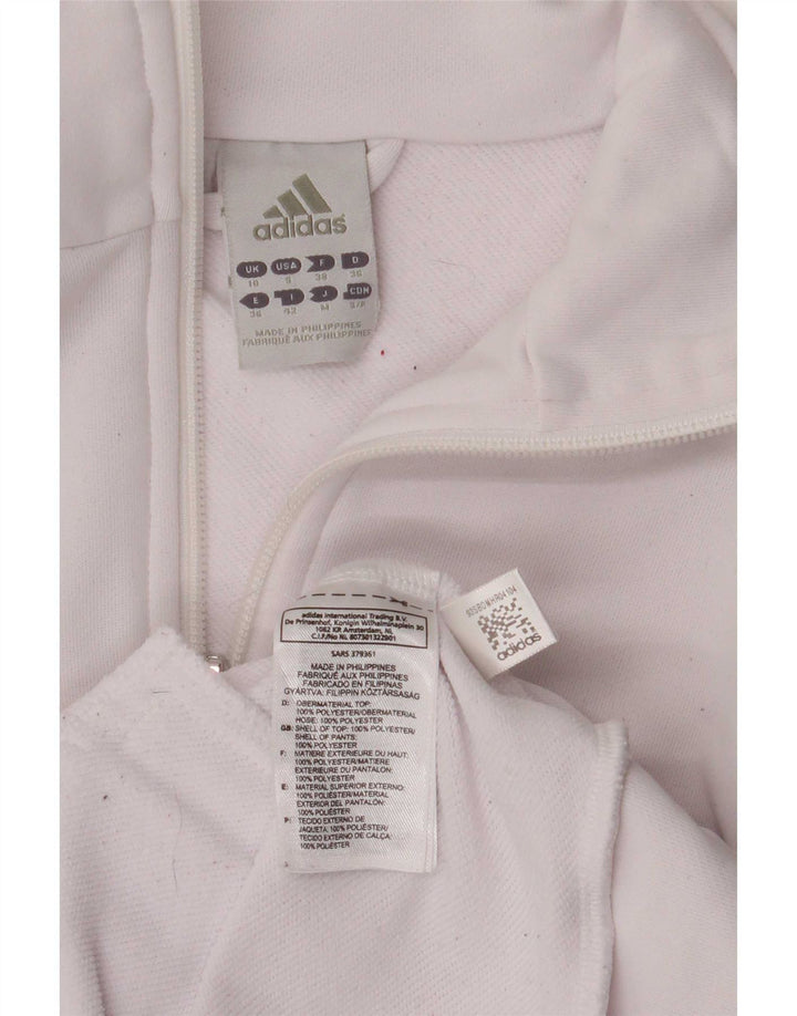 Женский спортивный костюм Adidas Top Jacket UK 10, маленький белый полиэстер
