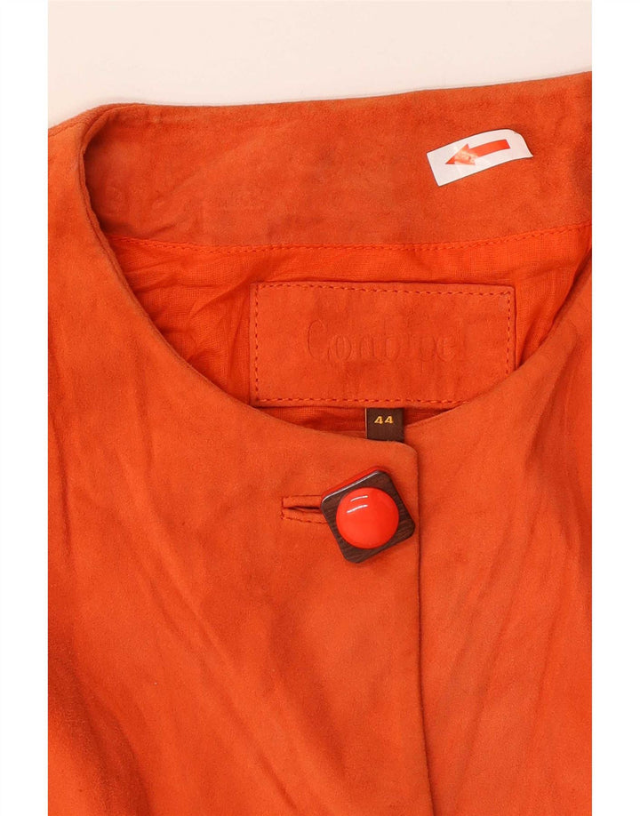 Женская замшевая куртка Conbipel с укороченным рукавом 3/4 IT 44 Medium Orange Leather