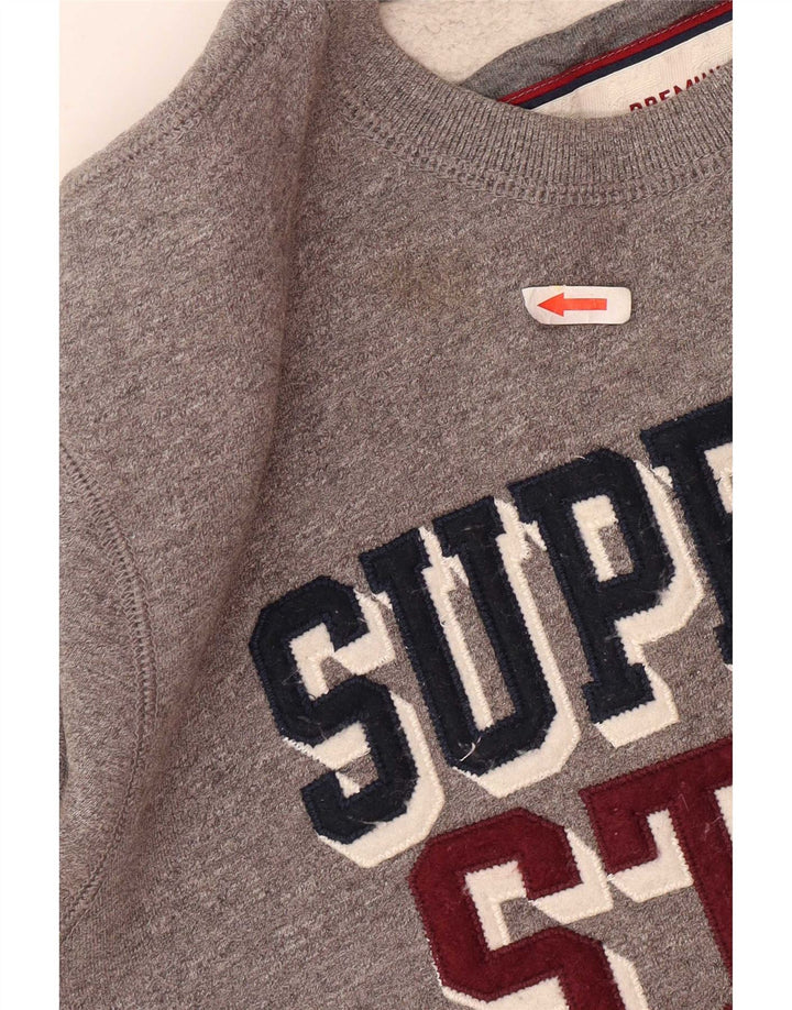 Мужской свитшот с рисунком Superdry 2XL, серый хлопок с крапинками