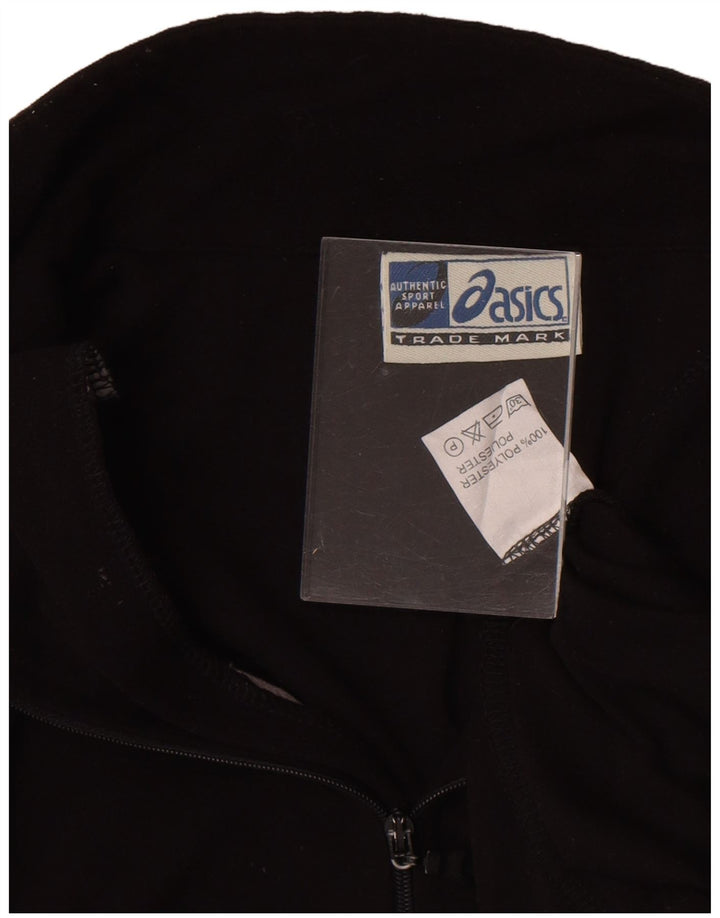 Мужской пуловер с воротником на молнии Asics, спортивный костюм 2XL, черный полиэстер