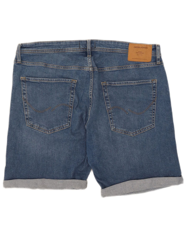 Jack & Jones Mens Chris Relaxed Fit Denim Shorts XL W38 Blue Cotton