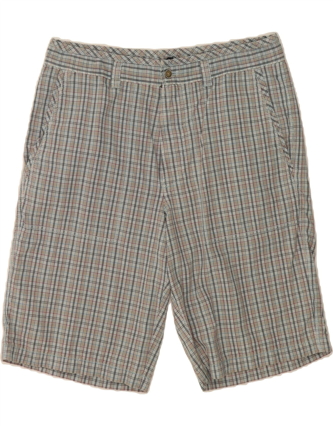 TOMMY BAHAMA Mens Chino Shorts W34 Large Grey Check Lyocell Vintage Tommy Bahama and Second-Hand Tommy Bahama from Messina Hembry 