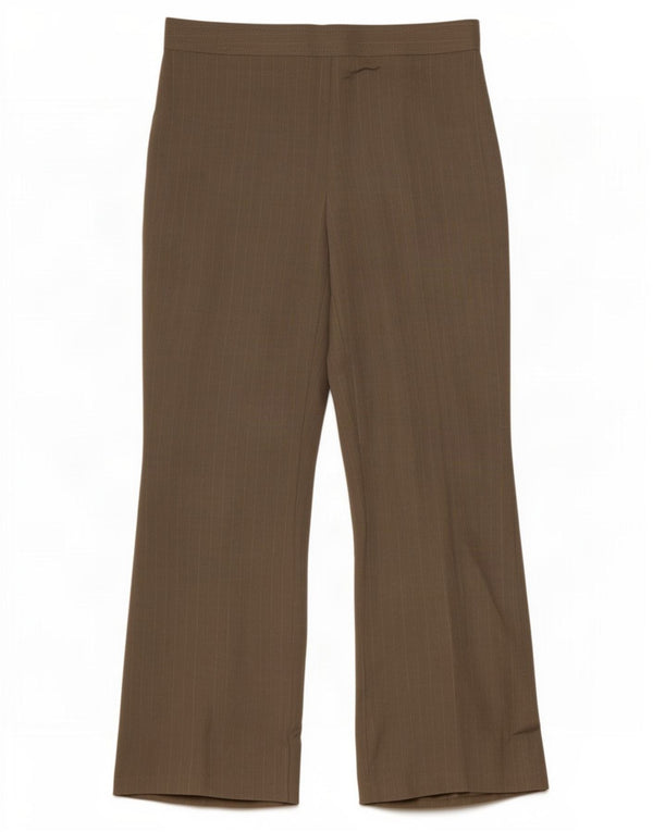 Женские повседневные брюки Marks & Spencer UK 14 Medium W30 L30 Хаки в тонкую полоску