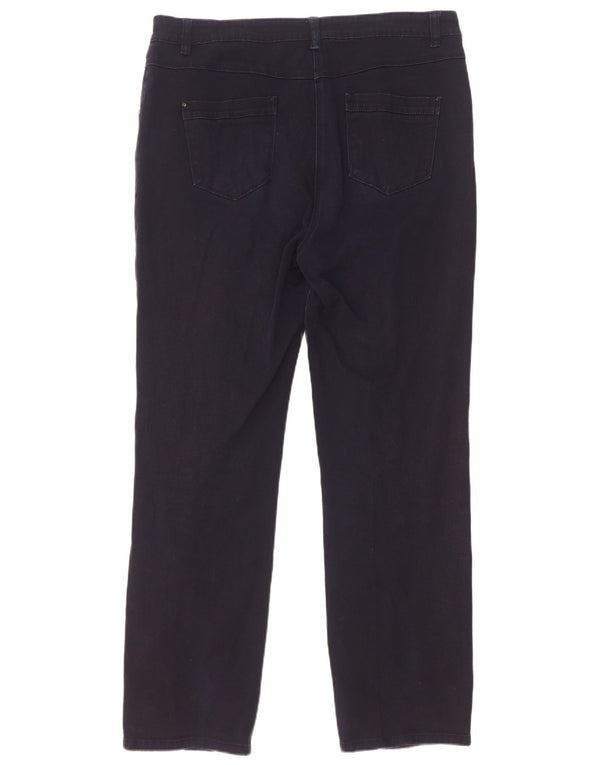 Женские прямые джинсы M&Co UK 16, большие W34 L30, темно-синие, хлопок