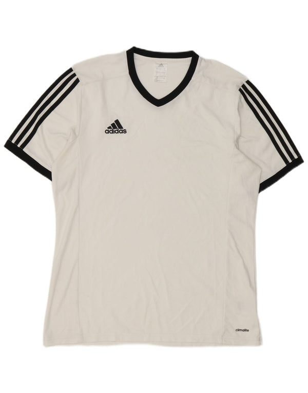 Мужская футболка Adidas Climalite, большой белый полиэстер