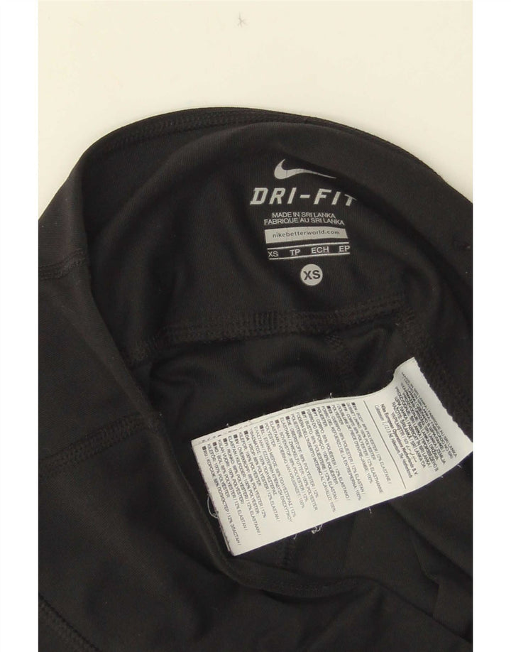Женские леггинсы Nike Dri Fit UK 4 XS, черный полиэстер