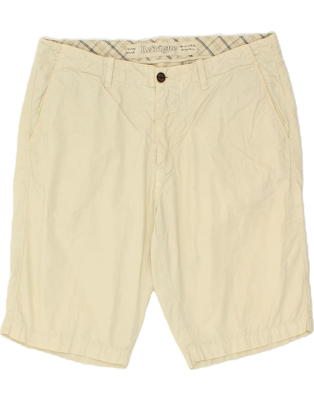 REFRIGUE Mens Chino Shorts IT 54 2XL W36  Beige Cotton Vintage Refrigue and Second-Hand Refrigue from Messina Hembry 