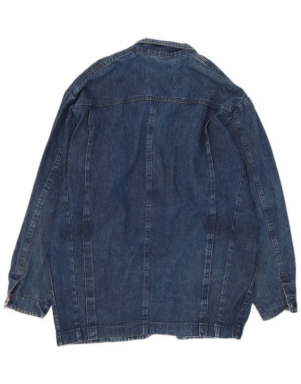 Винтажная мужская джинсовая куртка UK 42 XL, синяя