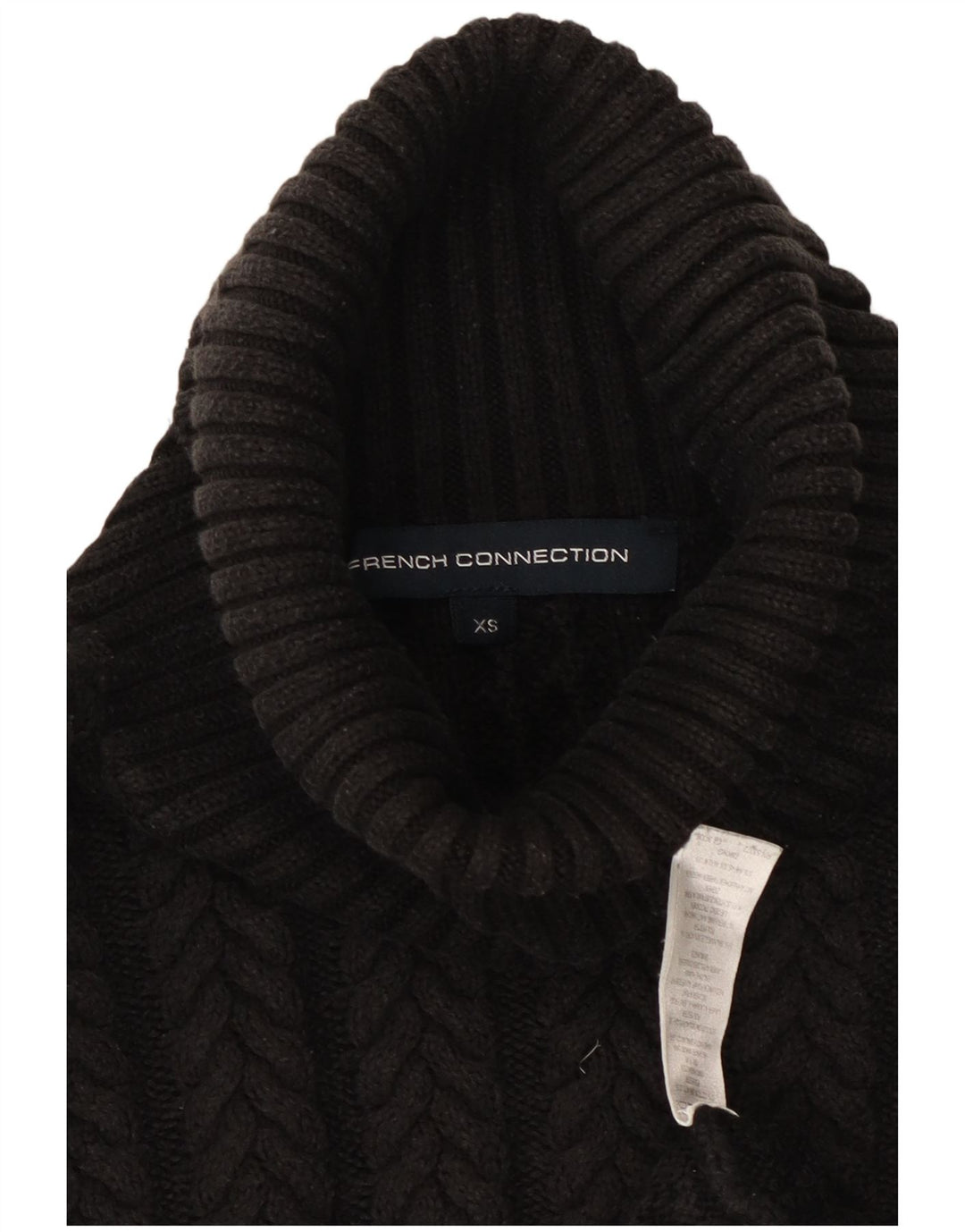 FRENCH CONNECTION Женский свободный джемпер с высоким воротником, Великобритания 6 XS, черный
