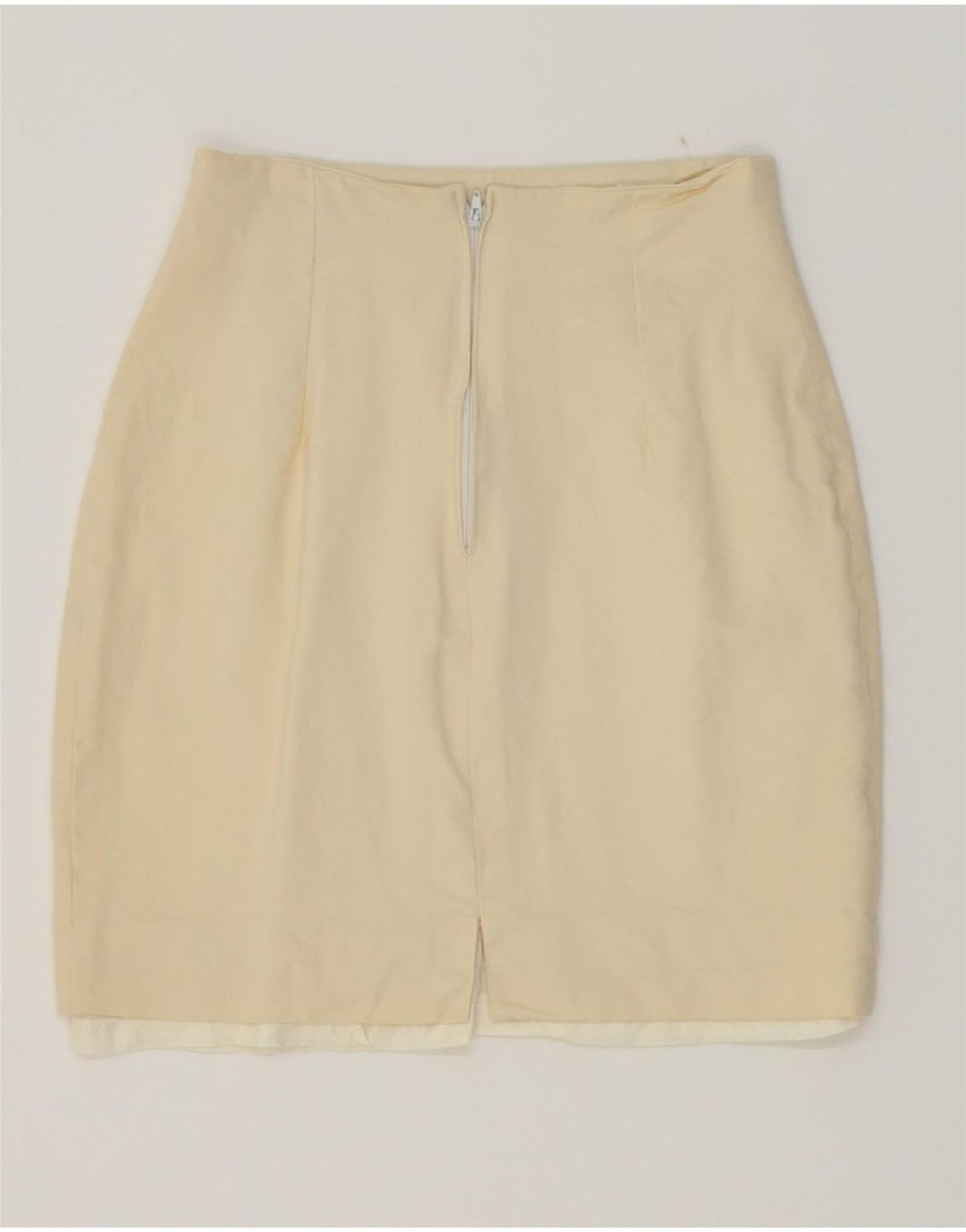 VINTAGE Womens Pencil Skirt W26 Small Beige Acetate Vintage Vintage and Second-Hand Vintage from Messina Hembry 
