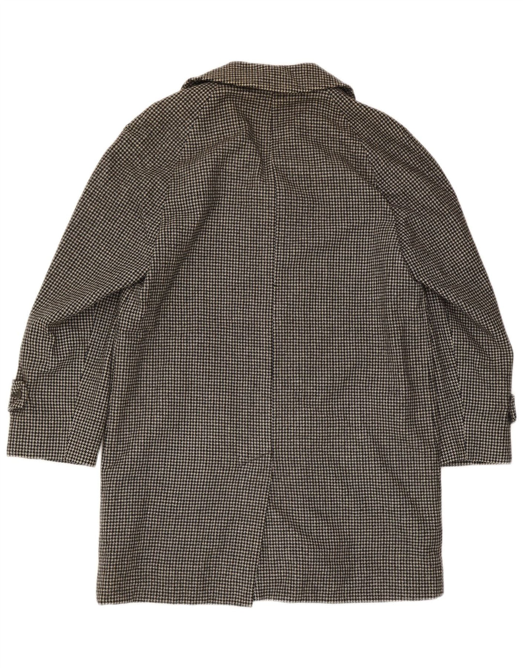 Мужское пальто Aquascutum UK 36, маленькое черное, классическое, шерсть с узором «гусиные лапки»