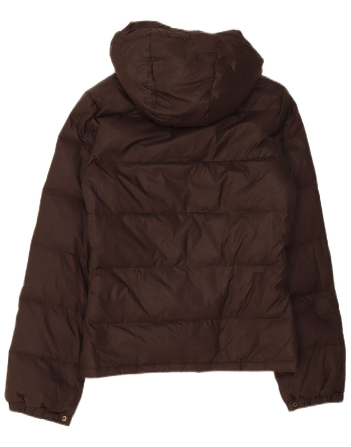 Benetton Женская утепленная куртка с капюшоном IT 40 Small Brown Полиамид
