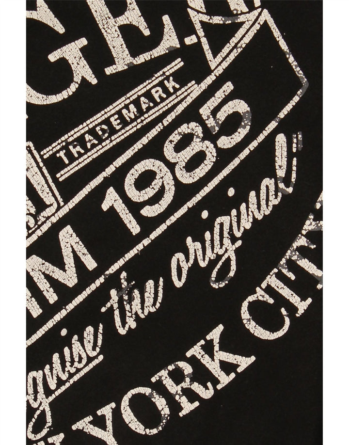 TOMMY HILFIGER Мужская футболка с рисунком, маленький черный хлопковый топ