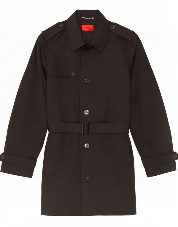 Мужской тренч Hugo Boss EU 54 2XL Черный полиэстер